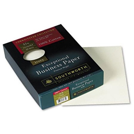 SOUTHWORTH CO Southworth JD18IC Connoisseur Exceptional Business Paper  Ivory  32lb  Letter  250 per Box JD18IC